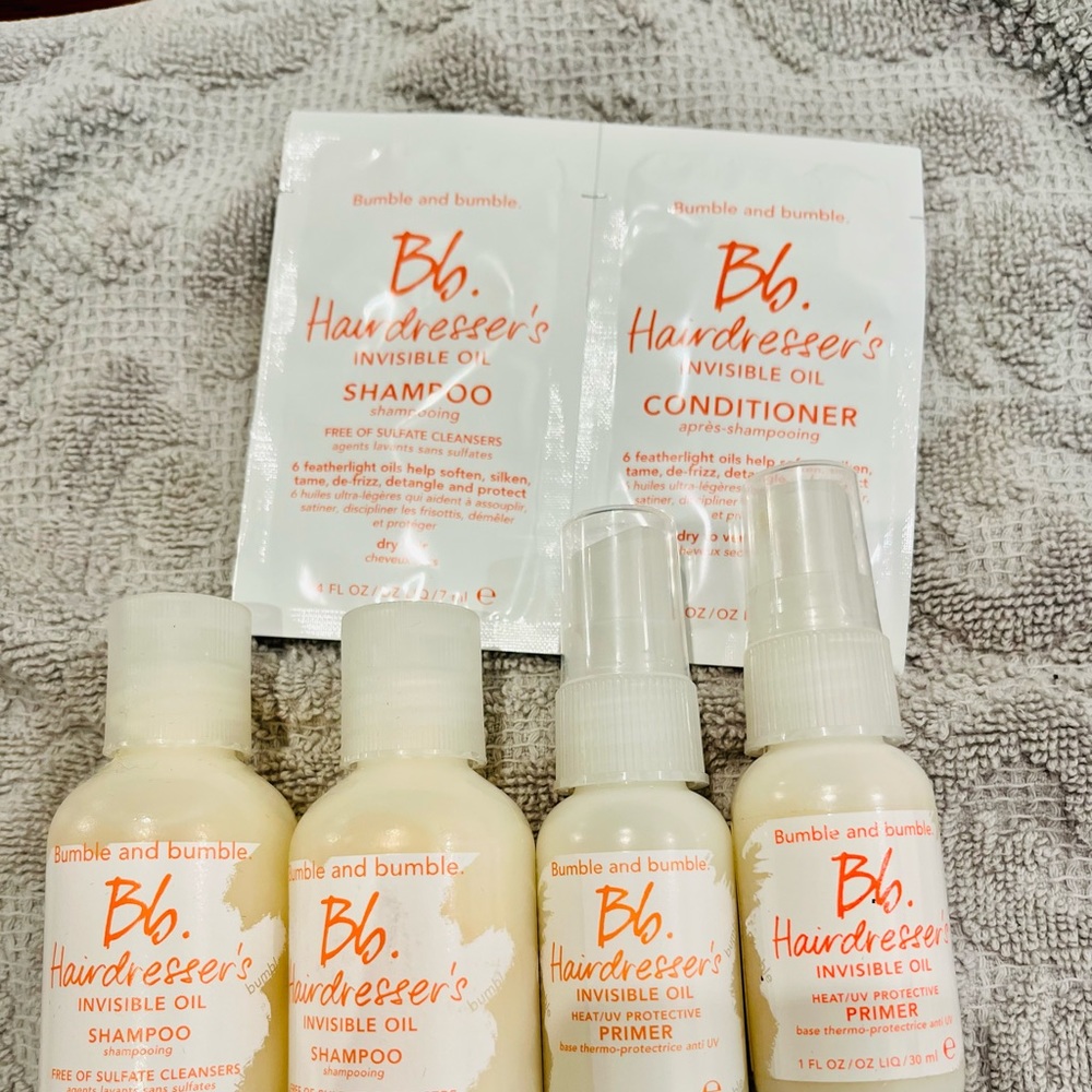 Bb bumble Hairdresser invisible oil travel lot. New. Full small bottles